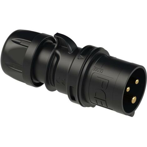 Mâle CEE-CARA 16 A 3 pôles PCE 013-6ttx 230 V noir 1 pc(s) X91711