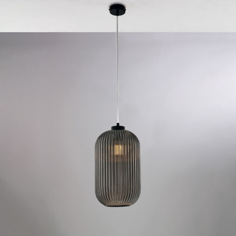 Malena – Deckenleuchte aus Metall und poliertem Chromaluminium mit integrierter LED H.12 – Ø40 – BL247-PCR