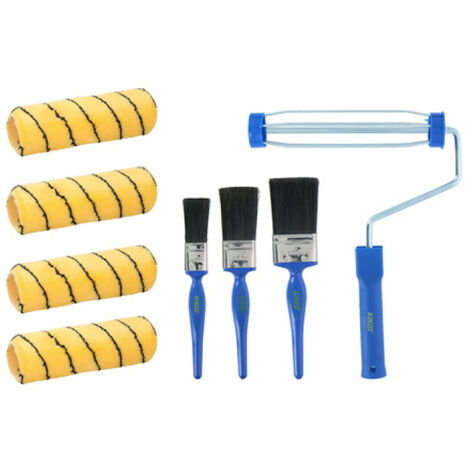 Maler Set 8-tlg. Farbroller Farbwalzen Pinsel