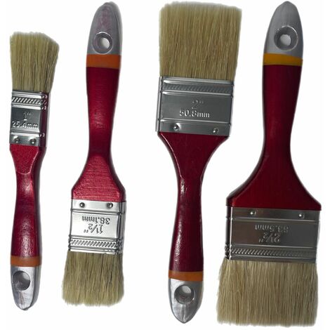 Malerpinsel Flach Pinsel 12 tlg Set Lasurpinsel 25/38/50/63 mm je 3