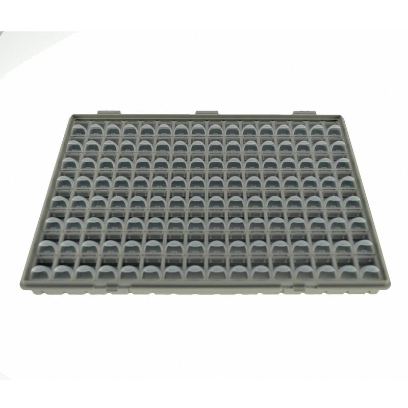 

Maleta 128 cajitas componentes SMD modular con tapa