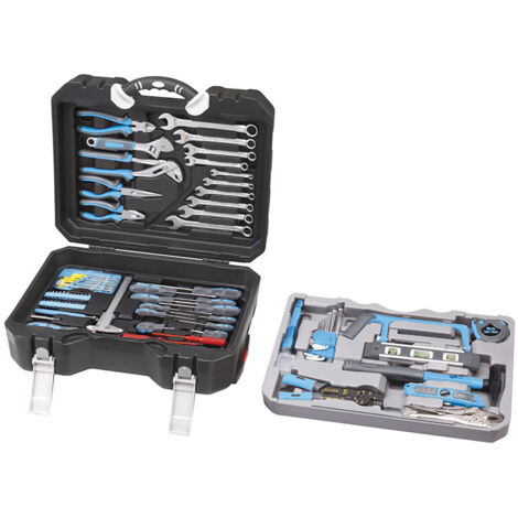 MALETA CAJA DE UTILES Y ACCESORIOS HERRAMIENTAS 132 PZ TRABAJO FERVI 0315