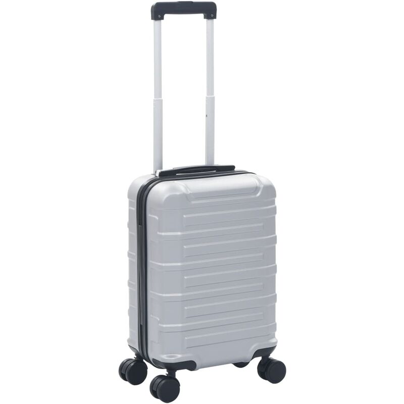 

vidaXL Maleta con ruedas trolley rígida plateada ABS - Plateado