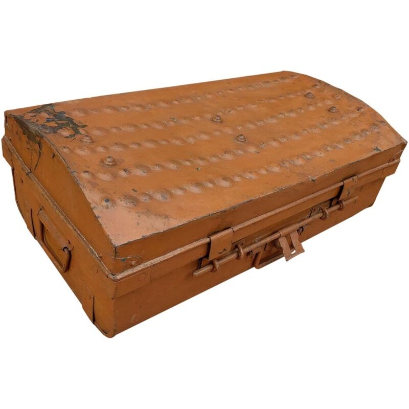 Wanderlust Deco - Maleta de metal marrón 63x34x19