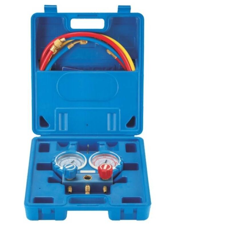 

Maleta Manometro Analizador 2 Vias Aluminio 80mm Kit Puente Mangueras Con Visor 1234Yf