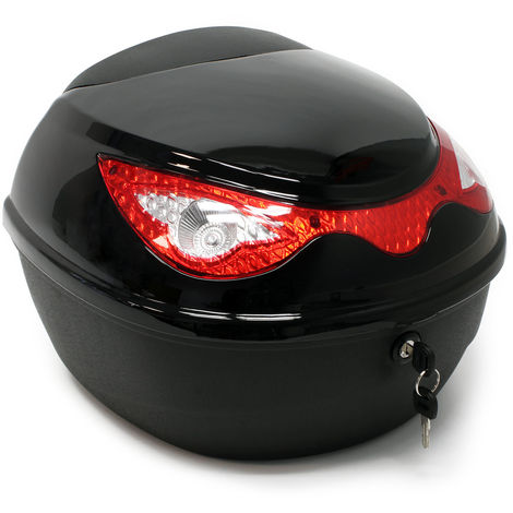 Maleta para moto Baúl mototcicleta 22L Negro Funda para casco Accesorios moto scooter quad ATV