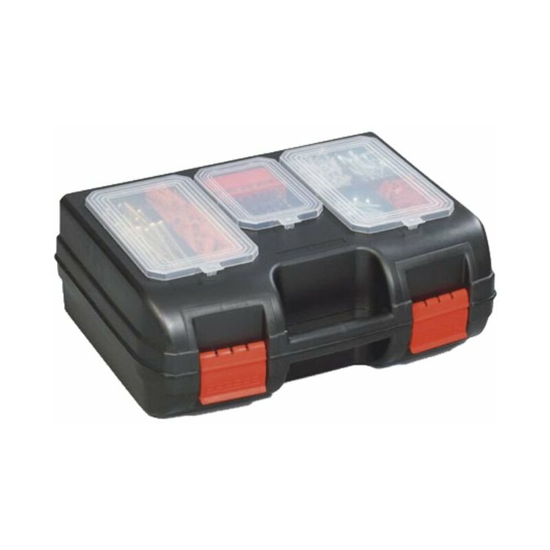 

Maleta porta-taladros con tapa de 3 compartimentos
