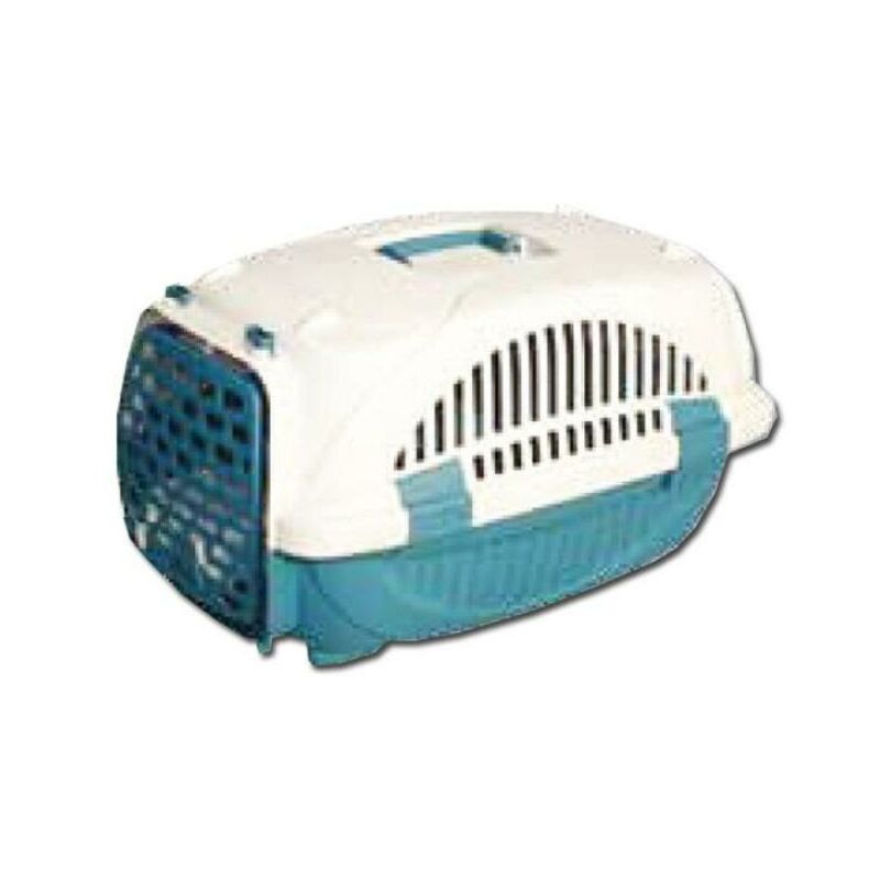 

maleta transporte mascota polipro azul-blanco 34x52x33cm ztb-406 - Mibricotienda