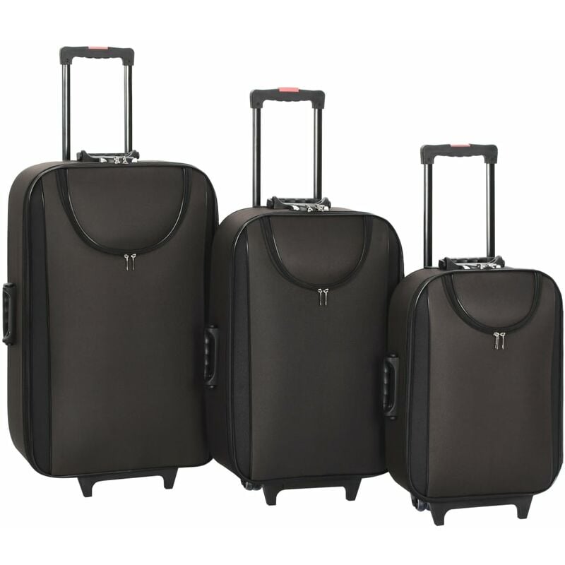 

vidaXL Maletas blandas 3 piezas marrón de tela oxford - Marrón