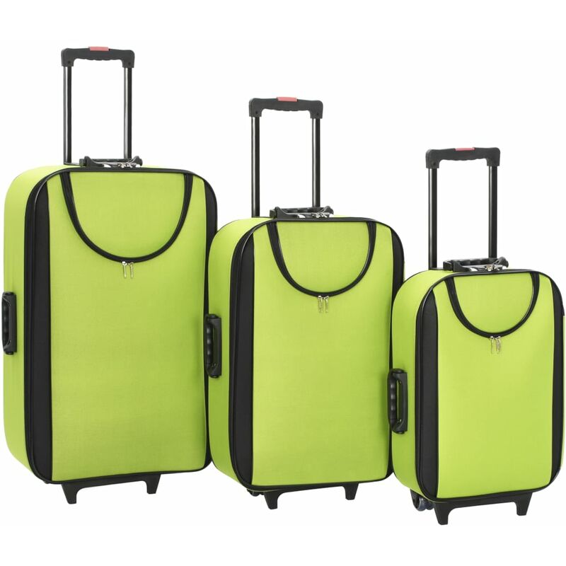 

vidaXL Maletas blandas 3 piezas verde de tela oxford - Verde