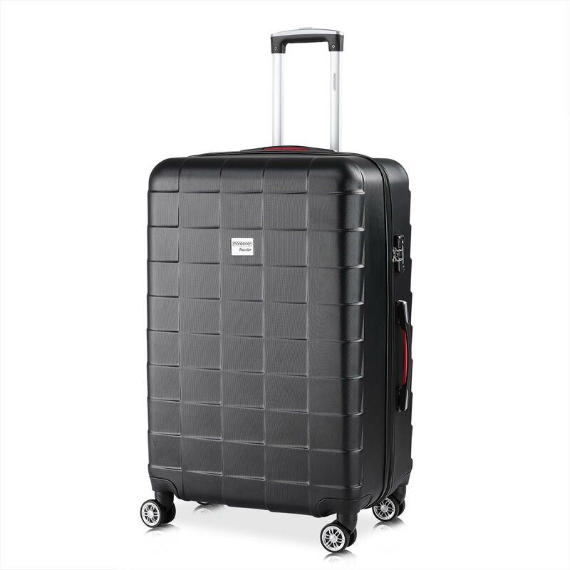

Monzana - Maletas de viaje M, L y XL Juego de valijas de 41, 82 y 116L función Trolley resistentes XL - Negro