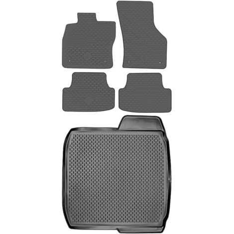 Maletero DOMA 290002 + Alfombrillas DOMA 217952 - Skoda Octavia III Liftback de 2013-2019, espacio para pies delantero AV2 - INSTALADO