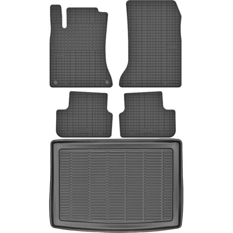 Maletero MAX-MAT 911207 + Alfombrillas MOTOHOBBY 181203 - Mercedes Clase B II W246 Monovolumen de 2011-2018, Zona de pies del conductor MS - Instaladas