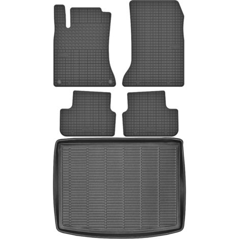 Maletero MAX-MAT 911208 + Alfombrillas MOTOHOBBY 181203 - Mercedes GLA X156 Crossover de 2013, MS zona pies conductor - Instaladas