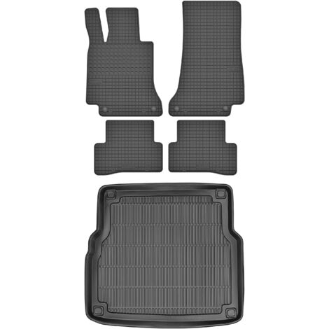 Maletero MAX-MAT 911219 + Alfombrillas MOTOHOBBY 180206 - Mercedes Clase C IV S205 Estate desde 2013, MS zona de pies delantera - Instaladas