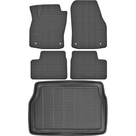 Maletero MAX-MAT 911501 + Alfombrillas MOTOHOBBY 150103 - Opel Astra III H Hatchback de 2004-2009, OP espacio para los pies delantero - Instalado