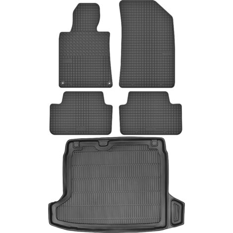 Maletero MAX-MAT 911616 + Alfombrillas MOTOHOBBY 191003 - Peugeot 508 I Sedán de 2010-2019, zona de pies, lado del conductor - Instaladas