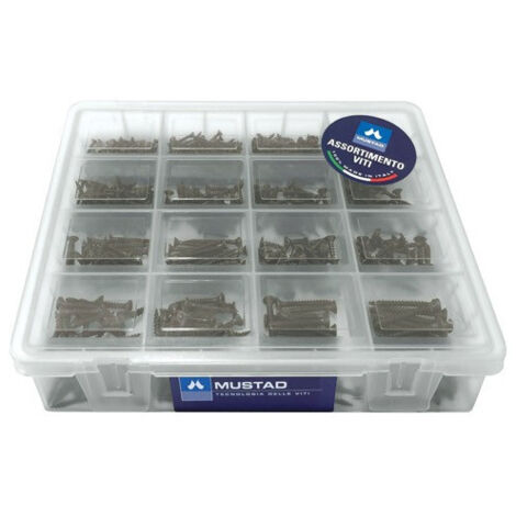 Maletín 670 tornillos surtidos PZ – Mustad Caja Panel-Vit resistente