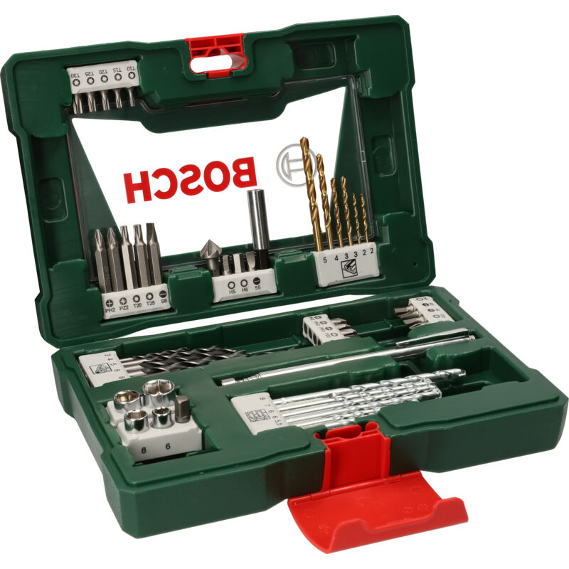 

BOSCH 2607017314 Maletín V-Line puntas y brocas TiN48 piezas barra imantada