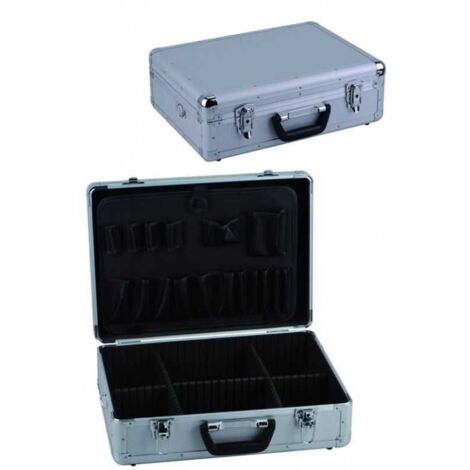 Maletín de electricista Vigor aluminio mediano redondo 42x31x12,5