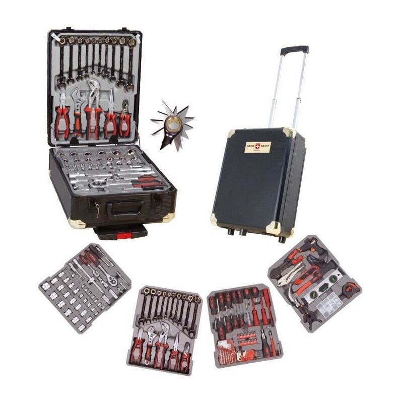 

MALETÍN-TROLLEY DE HERRAMIENTAS de 226 PIEZAS EDICIÓN GOLD CHOMME VANADIUM