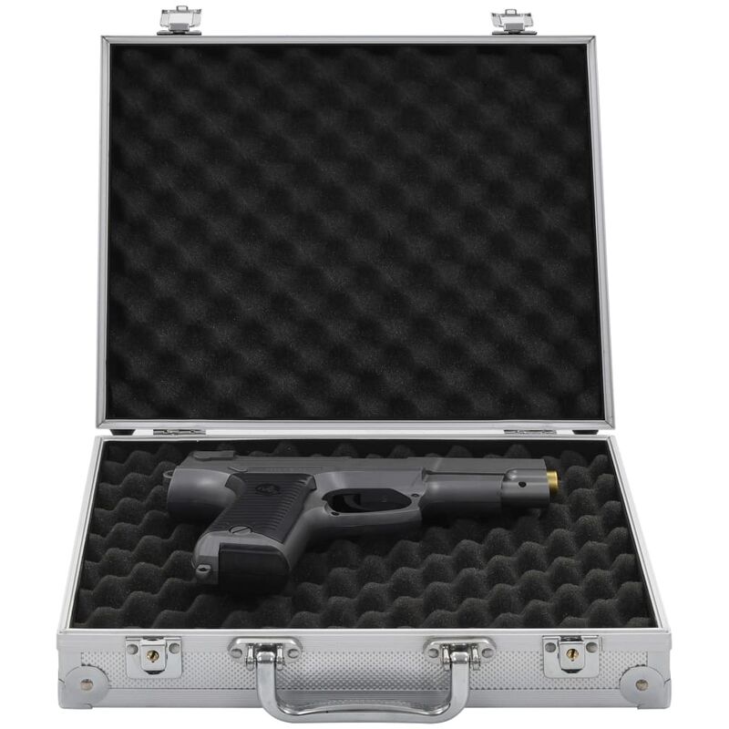 

Maletin para armas de aluminio y ABS plateado