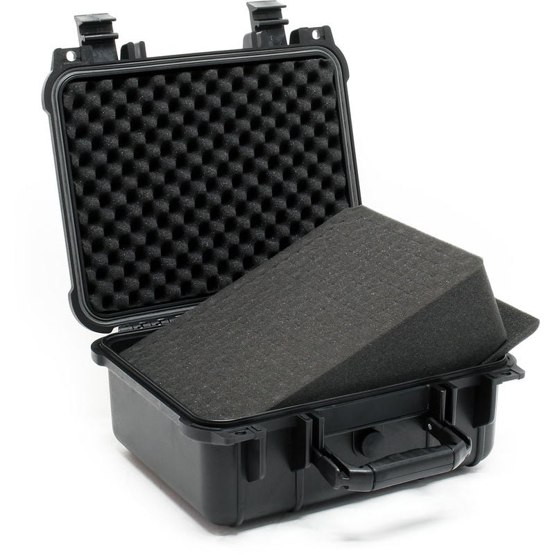 

Maletín universal S 27x24,6x12,4cm Maletín camara Protección equipos Almohadillas ajustables Negro