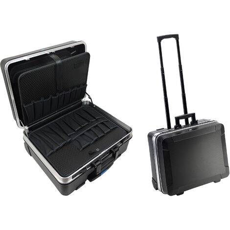 Malette à outils rigide 36L avec 2 roulettes – Coque ABS haute résistance – Compartimentage variable – 600L – Famex