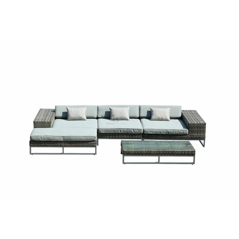 Malibu Dark Grey Sofa Set w/ Grey Cushions & Cover