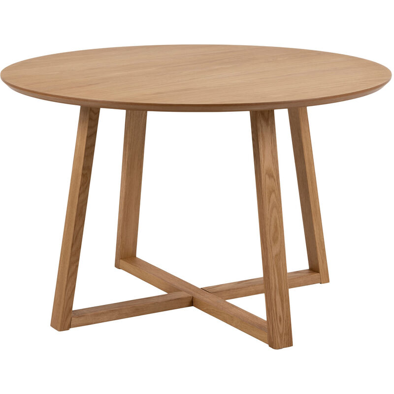 Ebuy24 - Malika Table à manger Ø120 cm, finition chêne.