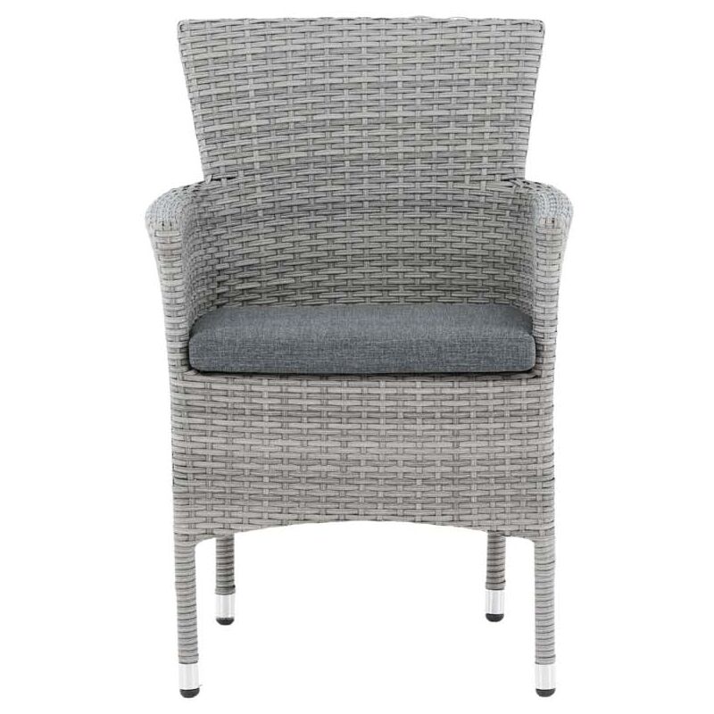 Ebuy24 - Malina chaise de jardin avec coussin de jardin gris.