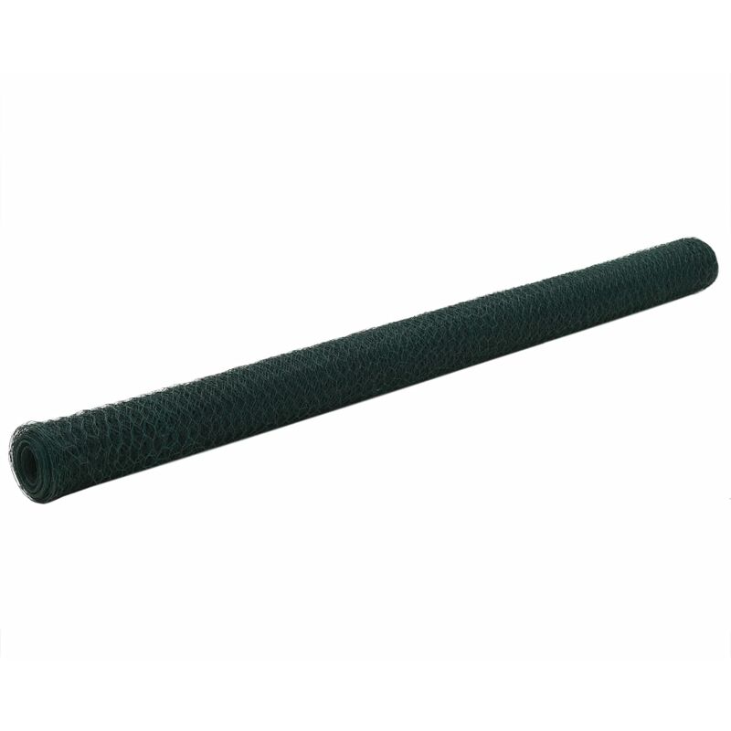 

Alambrada de gallinero acero con revestimiento PVC verde 25x2 m - Verde - Vidaxl