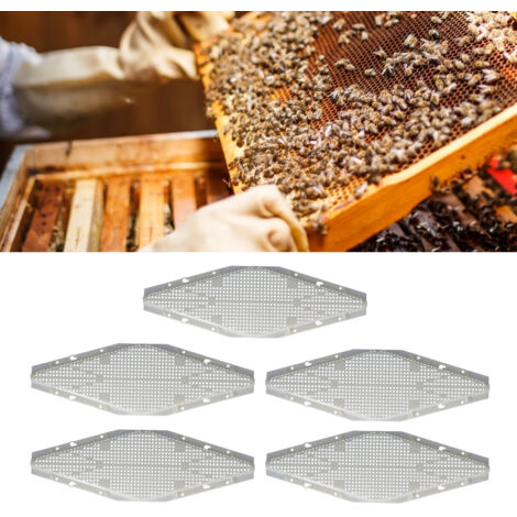 Malla antifugas para colmenas – 5 piezas, plástico resistente, 37,7 x 12,2 cm – protección contra fugas y depredadores