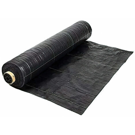 Lucatex - Rollo negro de malla antihierbas, para césped artificial, huerto, tierra, jardín,