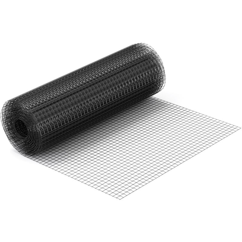 

Malla de alambre cuadrada 19x19mm color negro, en rollo de 10m largo 100cm alto, acero galvanizado