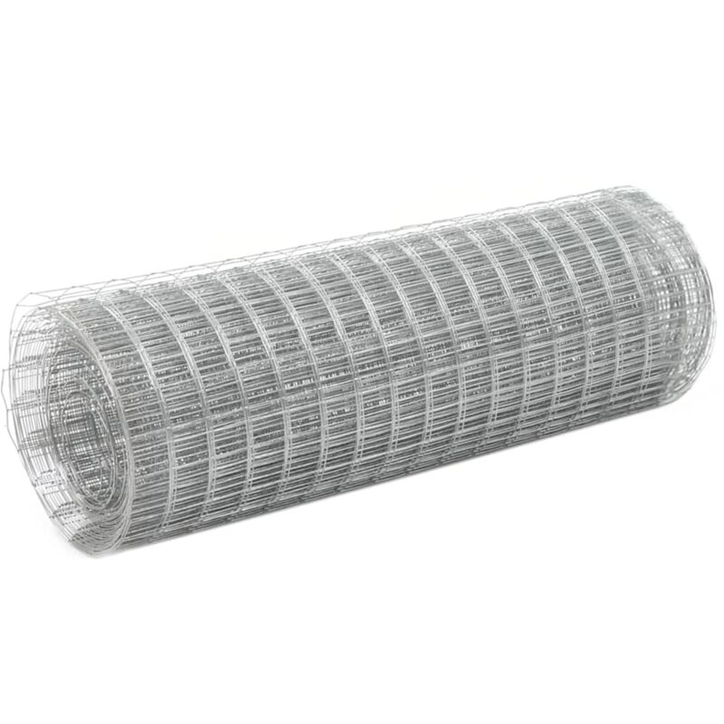 

Malla de alambre de acero galvanizado plateada 10x0,5 m - Plateado - Vidaxl