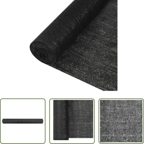 Malla de HDPE -  Red de privacidad HDPE negro 1,2x10 m 195 g/m²