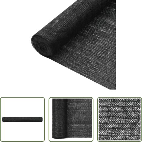 Malla de HDPE -  Red de privacidad HDPE negro 1,8x50 m 75 g/m²