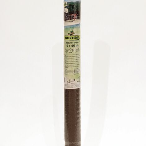 MALLA DE OCULTACIÓN RECYNET BASIC 70 GR MARRÓN NORTENE 1X10 M