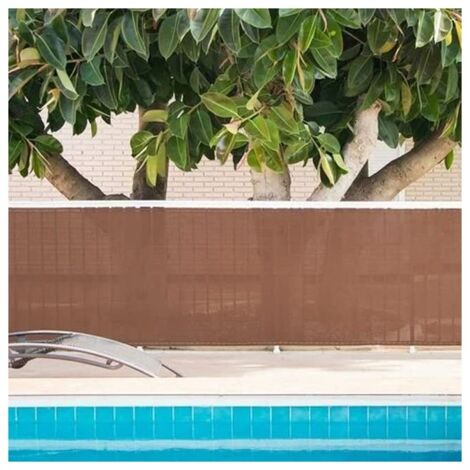 Malla de Sombreo 1,50x50 m  Ocultacion y Privacidad para su Terraza o Jardin  Malla Ocultacion Marrón 90 g/m2  Ocultacion 90%