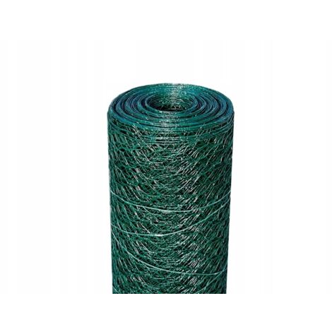 Malla de valla hexagonal verde 0,5m x 5m 40mm
