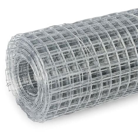 COMERCIAL CANDELA Malla Metalica 1X25M 100% Acero Galvanizado Alambre Electrosoldado Malla Para Cercos Reticula 6X6MM