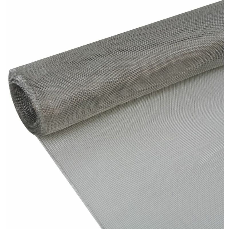 

Malla mosquitera de acero inoxidable plateada 100x500 cm