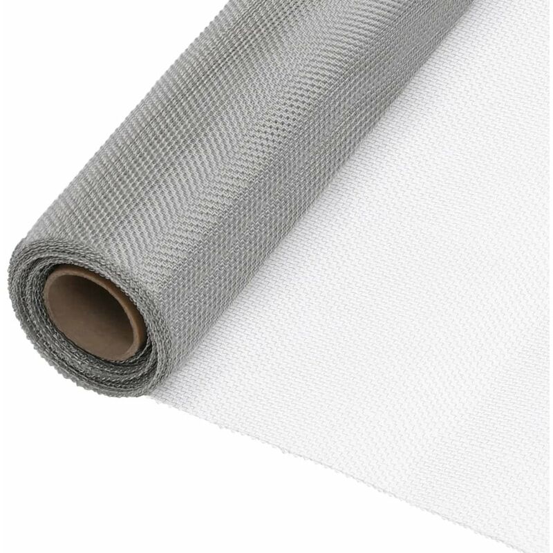 

Malla mosquitera de acero inoxidable plateada 112x500 cm