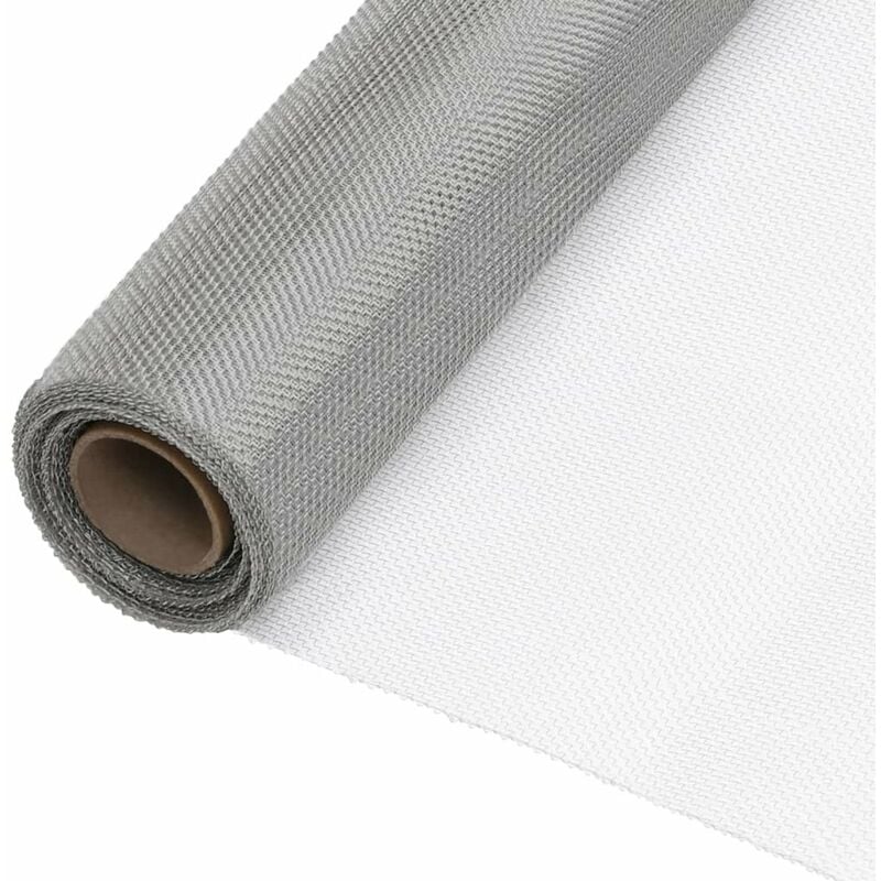 

Malla mosquitera de acero inoxidable plateada 80x1000 cm