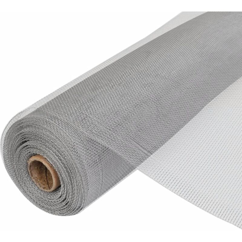 

Malla mosquitera de aluminio plateada 100x1000 cm - Plateado