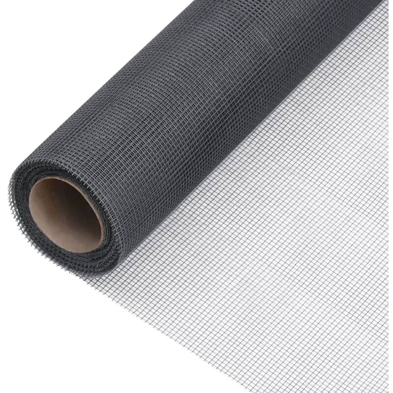 

Malla mosquitera de fibra de vidrio gris 60x1000 cm