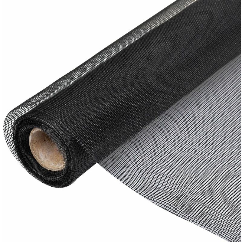 

Malla mosquitera de fibra de vidrio negra 150x500 cm