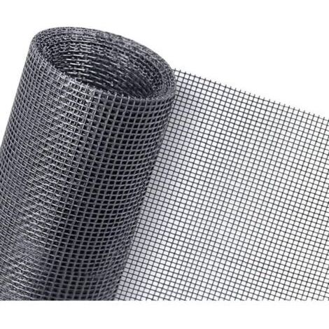 Malla mosquitera para ventanas, 250 x 120 cm, malla mosquitera universal para ventanas, red de fibra de vidrio con recubrimiento permanente resistente al fuego, cortable según las medidas individuales