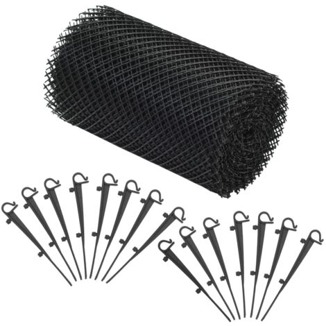 Malla para canalones con clips 4 unidades HDPE 1,08 ㎡